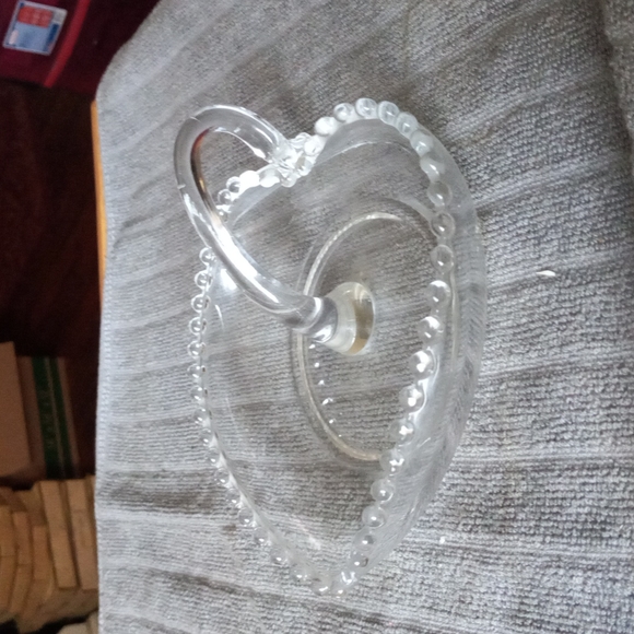 Candlewick Heart Shaped dish. - Picture 1 of 3